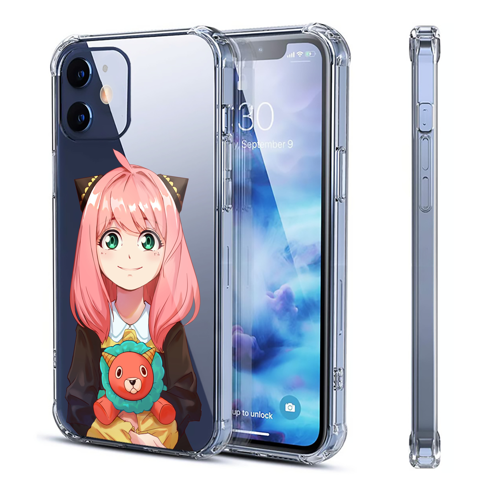 （画像用） SPY×FAMILY间谍家家酒 【iPhone 12シリーズ対応】透明スマホケース（クリアソフトケース）